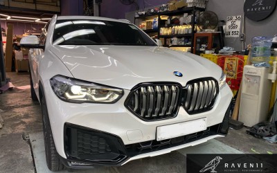BMW G06 X6 x-line, retrofit Led Lighting Front Grill & dechrome