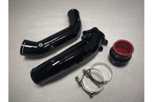 Evolution Racewerks B48  Type III Anodized Black Finish Charge Pipe Kit