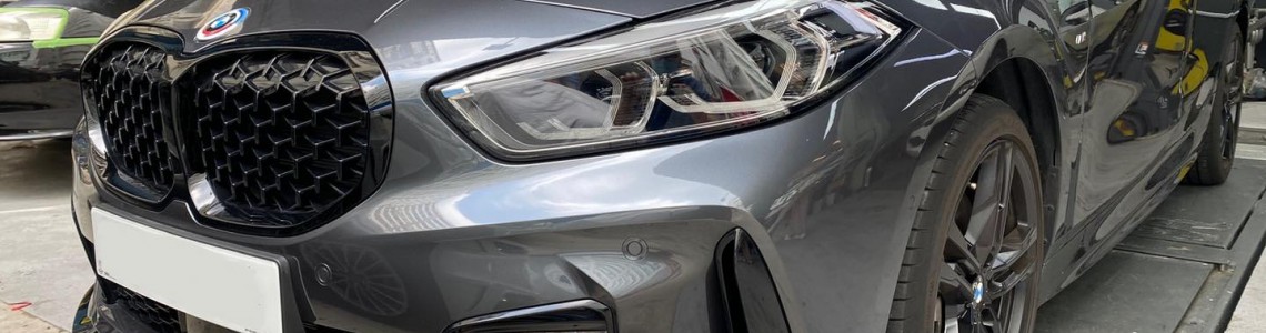 BMW F40 M Performance Front Lip & 50th anniversary badge