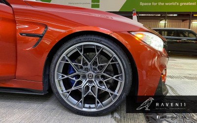 HRE FlowForm FF10 + Akrapovic exhaut system on BMW F82 M4