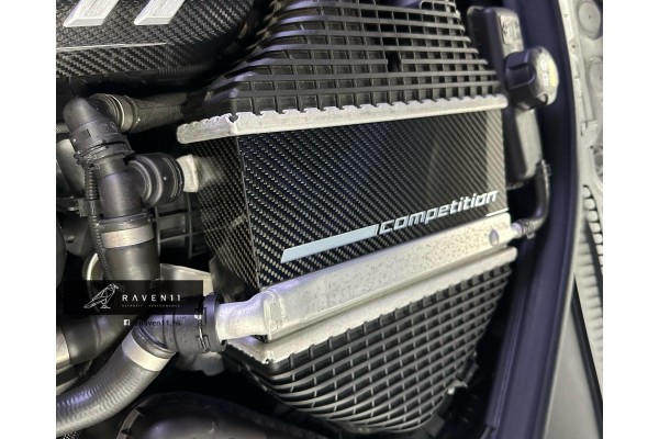 BMW S55 Charge Cooler Carbon Fiber Cover for F8X M2/M3/M4 Comptition
