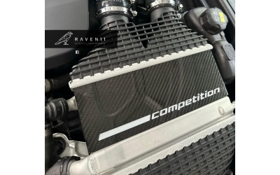 BMW S55 Charge Cooler Carbon Fiber Cover for F8X M2/M3/M4 Comptition