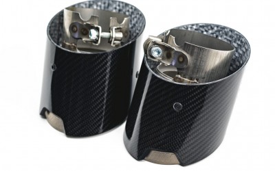 M Performance carbon fiber, titanium tailpipes