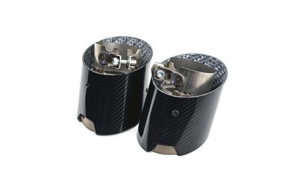 M Performance carbon fiber, titanium tailpipes