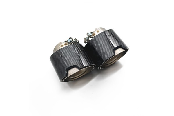 M Performance carbon fiber, titanium tailpipes