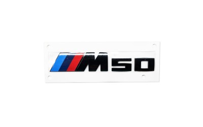 BMW GLOSS BLACK G26 TRUNK EMBLEM - M50