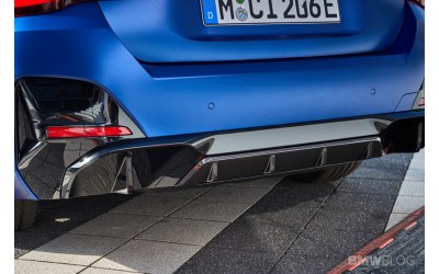 BMW G26 i4 M Performance Rear Bumper trim black high-gloss