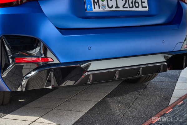 BMW G26 i4 M Performance Rear Bumper trim black high-gloss