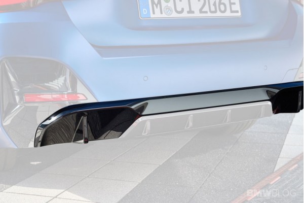 BMW G26 i4 M Performance Rear Bumper trim black high-gloss