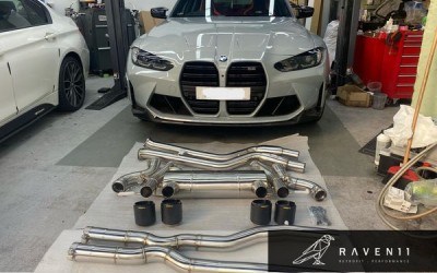 【Tneer Exhaust System for BMW G80 M3 with Carbon Tips
