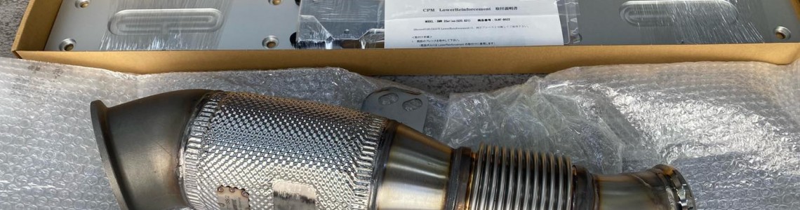 【akrapovic downpipe with cat + CPM LowerReinForcement & Strut Brace for G20 M340i】 【akrapovic downpipe with cat + CPM LowerReinForcement & Strut Brace for G20 M340i】