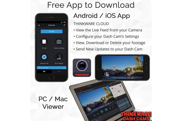 THINKWARE Q850 DASH CAM Front & Rear 2K