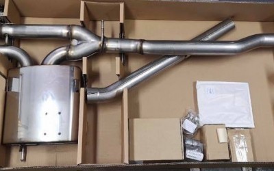 mini F56 JCW Pro exhasut system with carbon tips