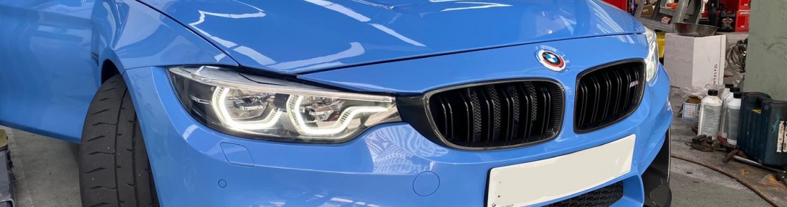 BMW F82 retrofitted LCI adaptive led headlight