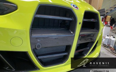 Carbon Fibre Front Grill with m3 competition emblem