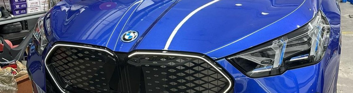 BMW iX2 Retrofitted BMW radiator grille iconic glow